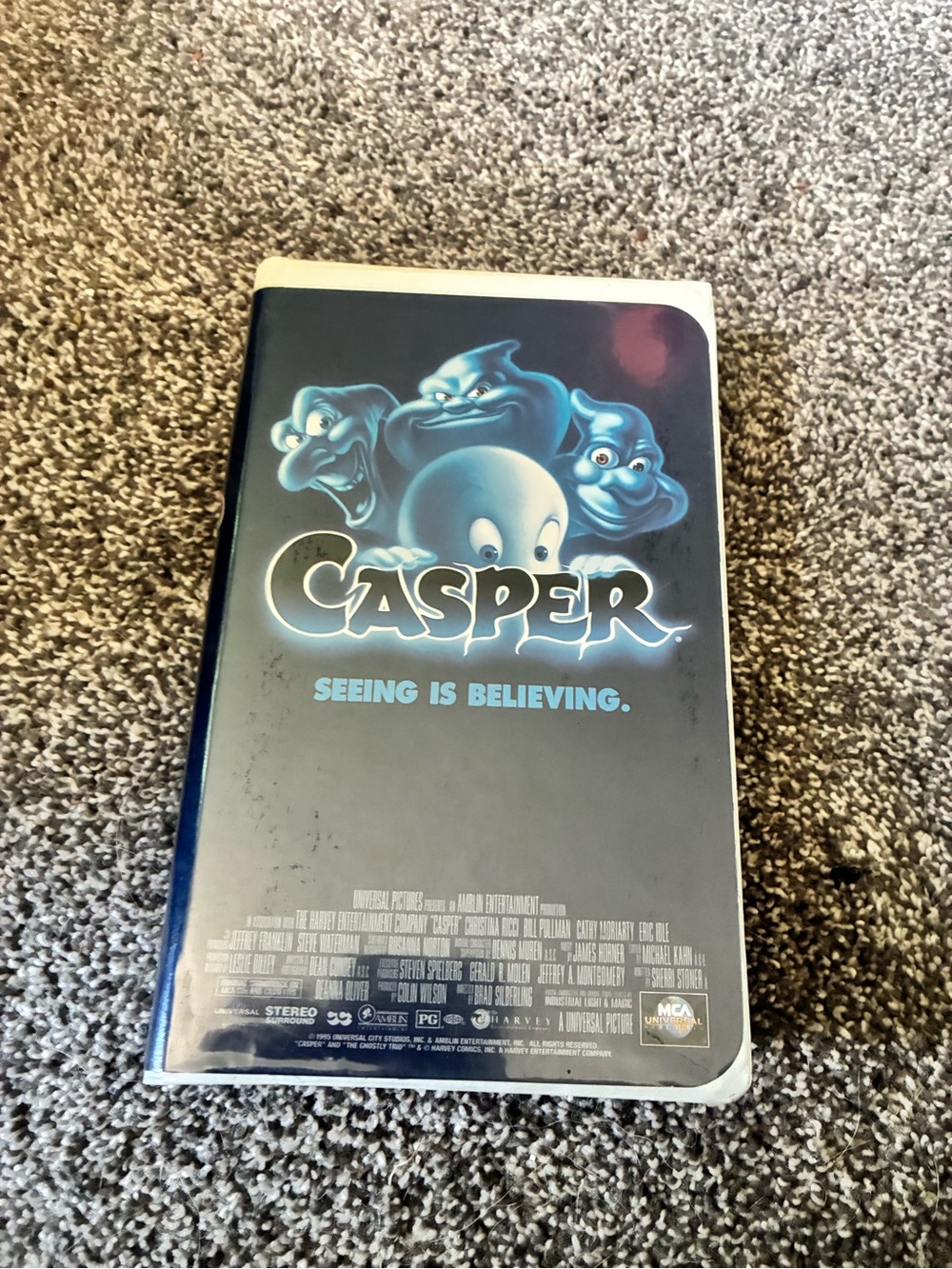 Casper VHS Movie Tape - Blue Ghost Artwork
